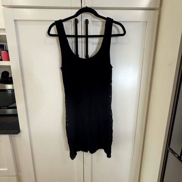 Black Sequin Sleeveless Dress Medium - Picture 3 of 7